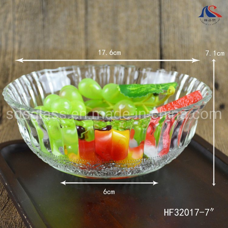7" Pyrex Decorative Crystal Fancy Glass Soup Bowl