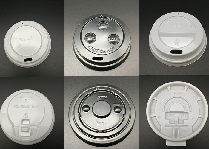 PS Plastic Lid for Coffee Cup with Spout PS Lids