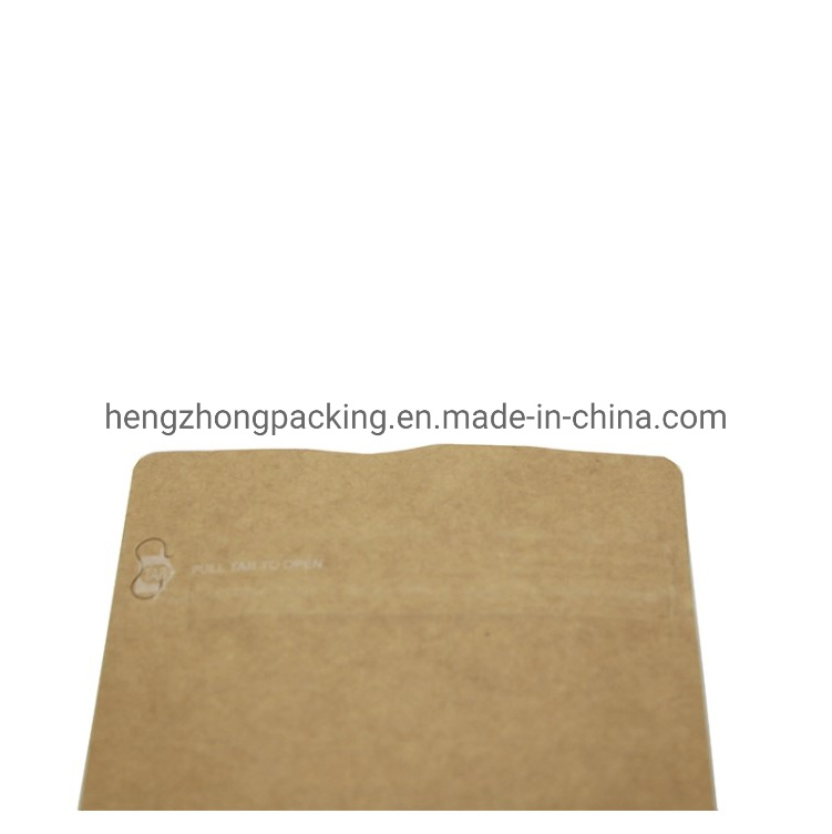 Custom Logo Food Packaging Kraft Paper Flat Square Bottom Bags