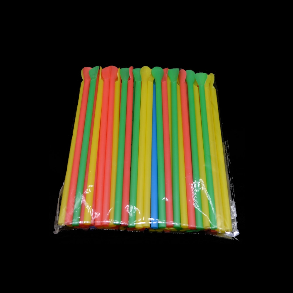 100% Biodegradable PLA Spoon Straws Compostable Straws