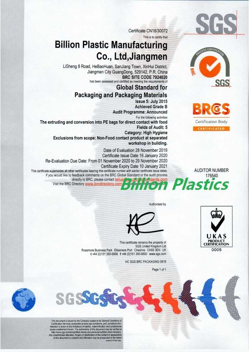 Clear Plastic Shopping Plastic Distributor Recycled Plastic Tote Bags in Bulk