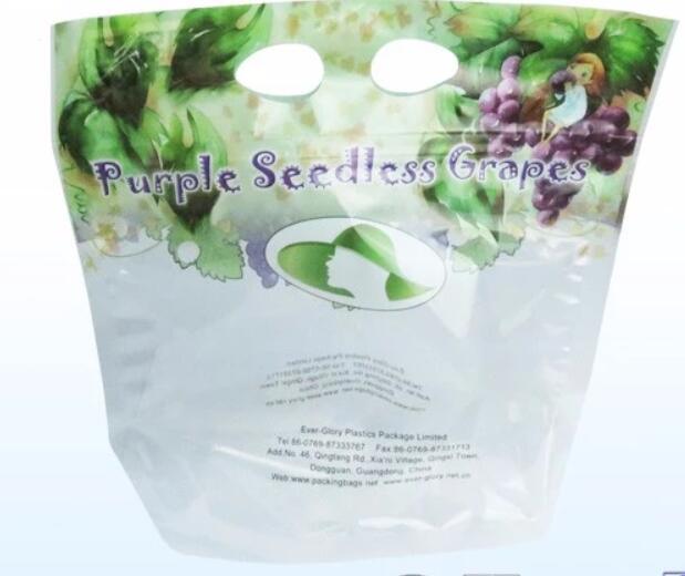 Transparant LDPE Plastic Slider Zipper Bag Grape Bag with Holes Cherry Bag Fruit Bag