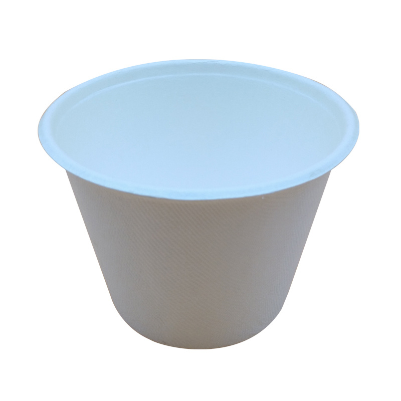 100% Biodegradable Sugarcane Bagasse Paper Cup with Lid