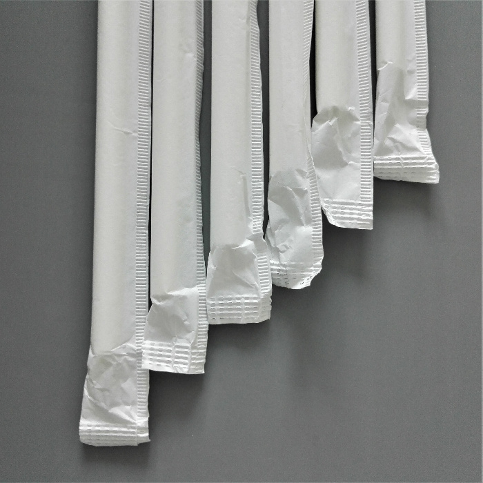 Eco Food Packaging Disposable Individual Wrapped Paper Straws