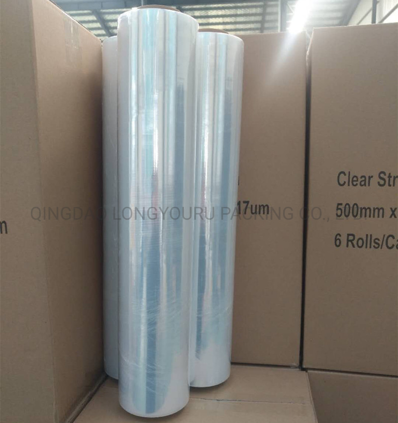 100% New Material LLDPE Clear Wrapping Film Plastic PE Stretch Film