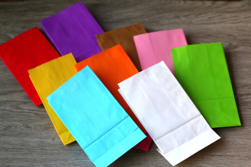Brown Paper Lunch Bags Bread Bags 7X4.5X13.75 Durable Kraft Paper Bags, Paper Snack Bags Bread Bags, 100% Recycled Kraft Paper Bag