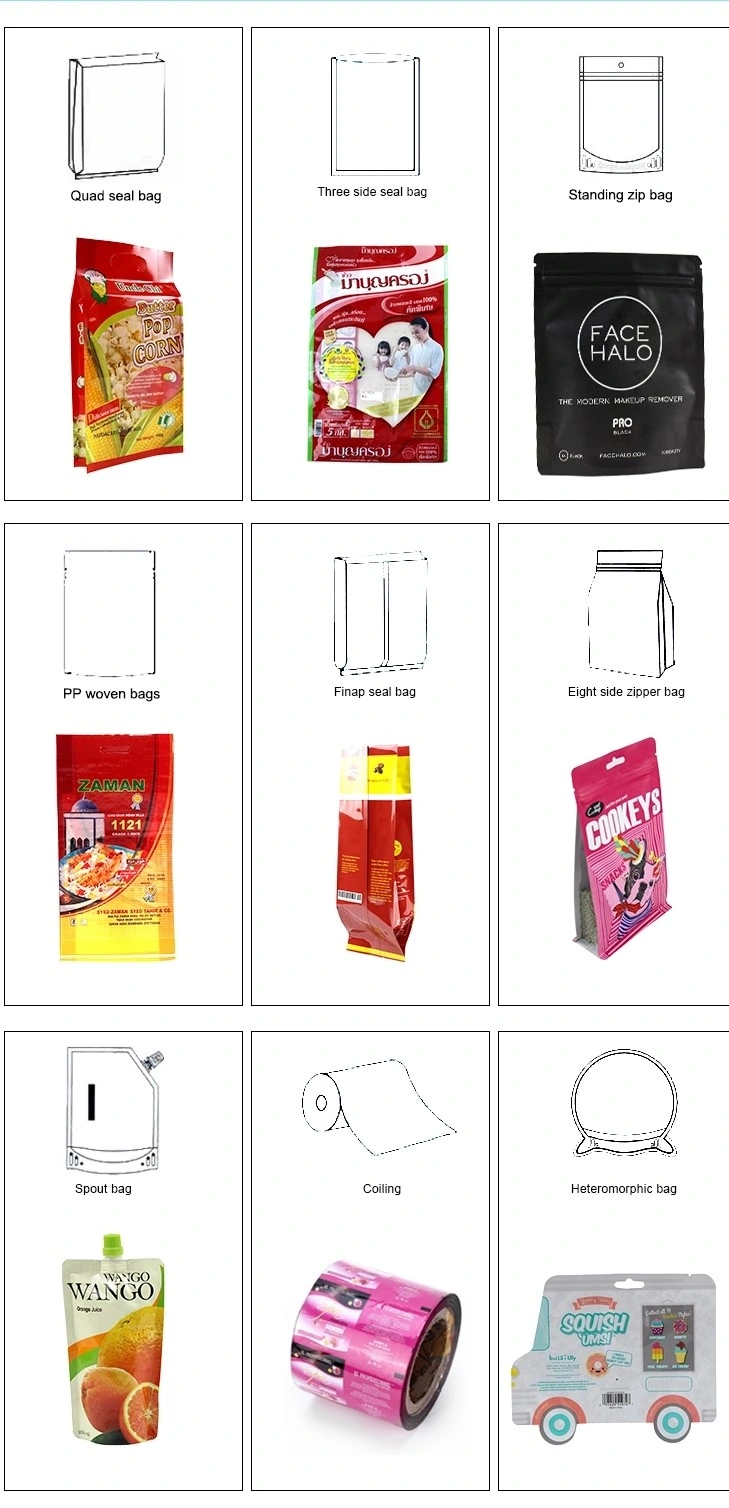Plastic Bag Food Packaging Stand up Pouch Ziplock Bag