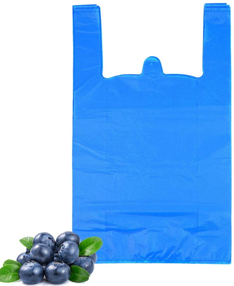 White Plastic Bag with Handles for Store Grocery Shopping Packing