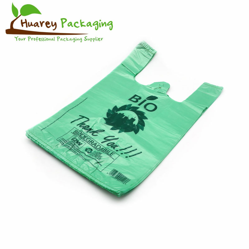 LDPE T Shirt Plastic White Color Bag Customized Size& Logo Plastic Bag Biodegradable Vest Carrier Plastic Bag
