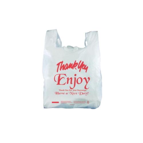 Thank You Printed T Shirt Bags Plastic Shopping Bags