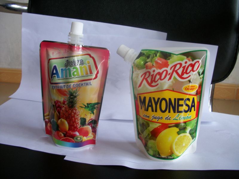 250 Gram Ketchup Fruit Juice Beverage Pouch, Spout Liquid Juice Drink Packaging Plastic Bag