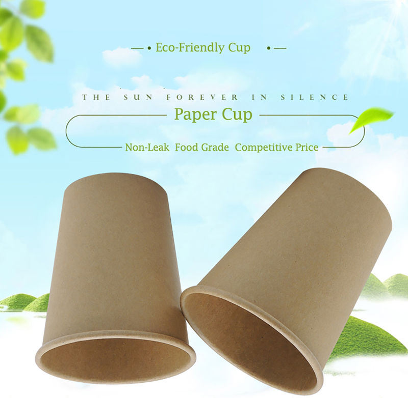 Eco-Friendly 8oz Single Wall Kraft Baking Paper Cup for Coffee
