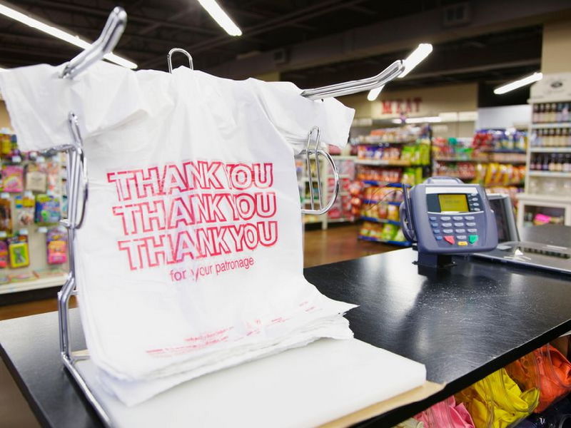 Clear Plastic Shopping Plastic Distributor Recycled Plastic Tote Bags in Bulk