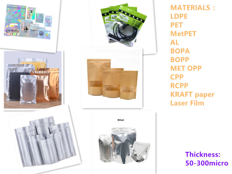 White Matte Stand up Pouch Resealable Zip Laminated Plastics Tea Bags with Clear Window for Seed Packaging Bag