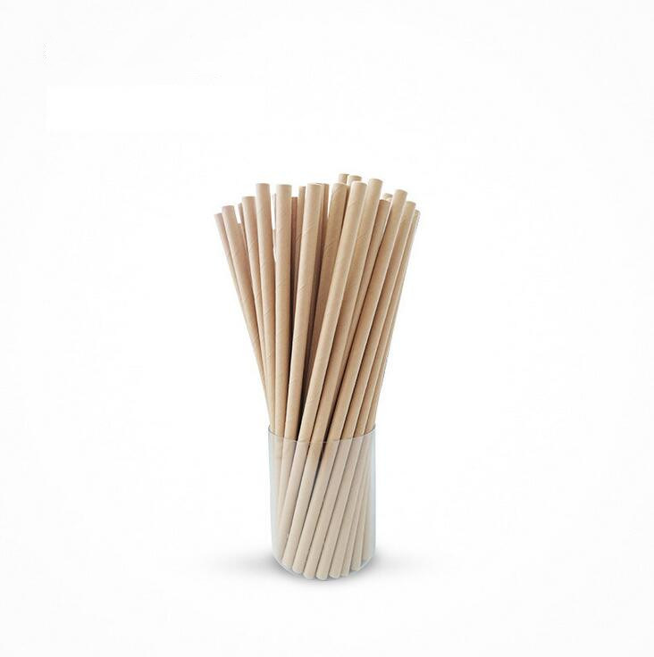 Amazon Hot Sell Biodegradable Kraft Straw, Eco-Friendly Paper Straws Kraft