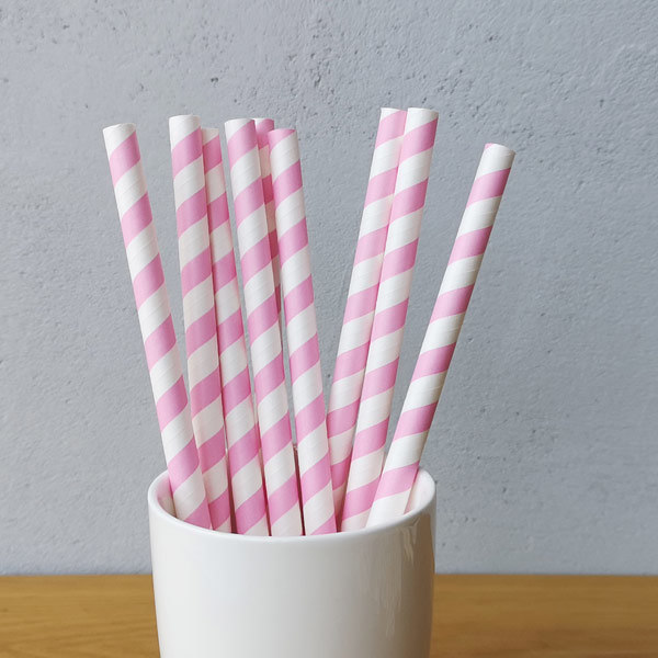 2019 Popular Colorful Biodegradable Drinking Paper Straws
