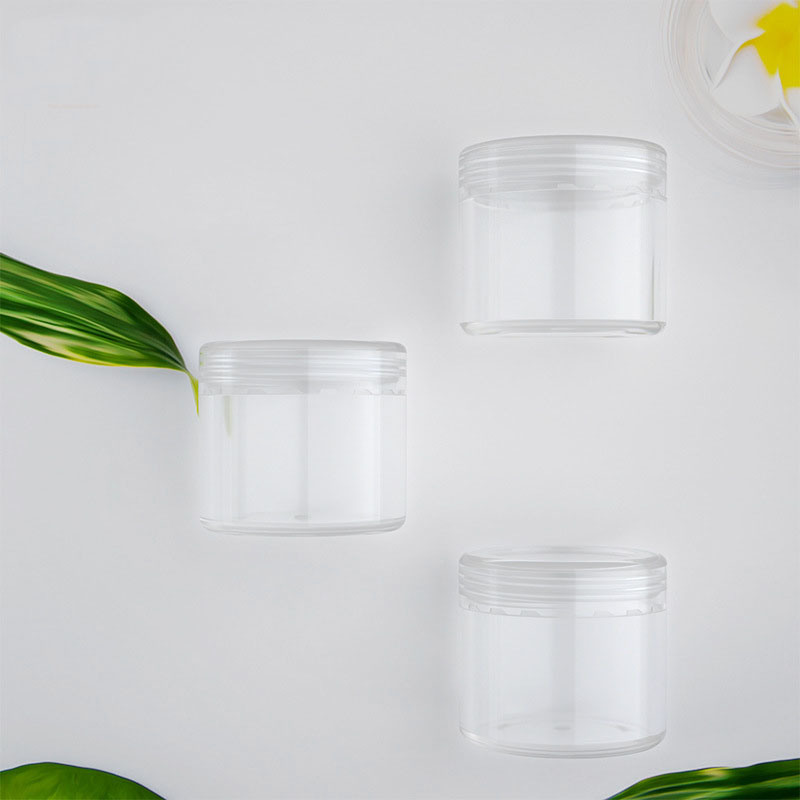 Round Plastic Cosmetic Cream Jar Clear Plastic Jars