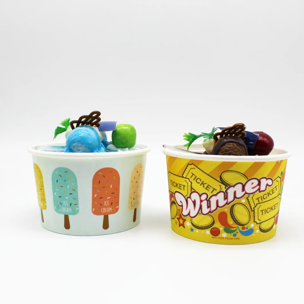 2019 New Design Printed Paper Ice Cream Cup Wholesale Ice Cream Paper Recycled Bowl