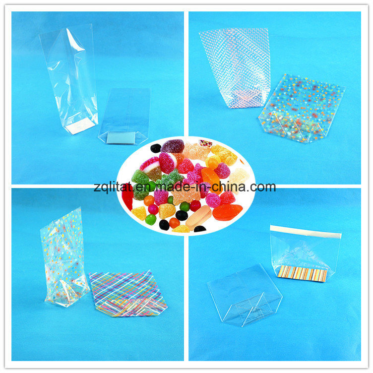 Transparent Side Gusset Fold Bottm Candy Food Plastic Bags