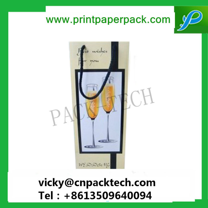Custom Print Bags Bespoke High Quality Packaging Bags Retail Paper Packaging Gift Packaging Paper Bag Gift Handbag Wine Glass Gift Bag