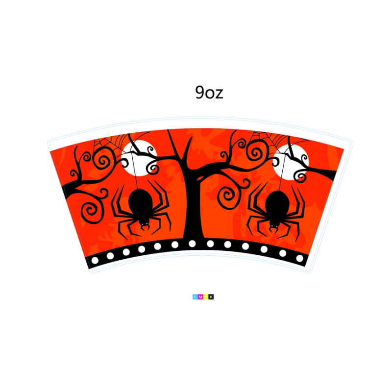 Printed Disposable Paper Cup, Paper Plate of Halloween Design