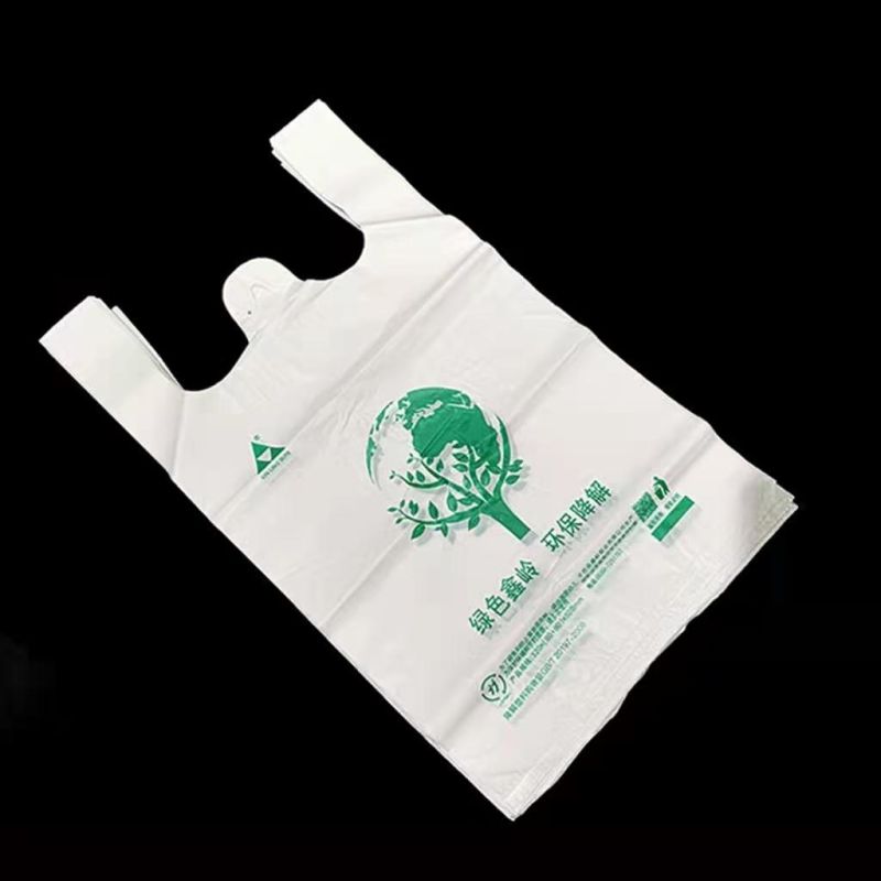 Degradable Logo Text Printing Plastic Packaging Bag/Shopping Plastic Bag