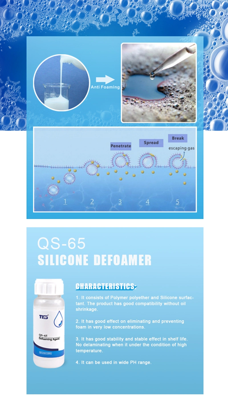 Polyether Modified Polysiloxane Water Based Additives Defoamer Antifoam QS-65