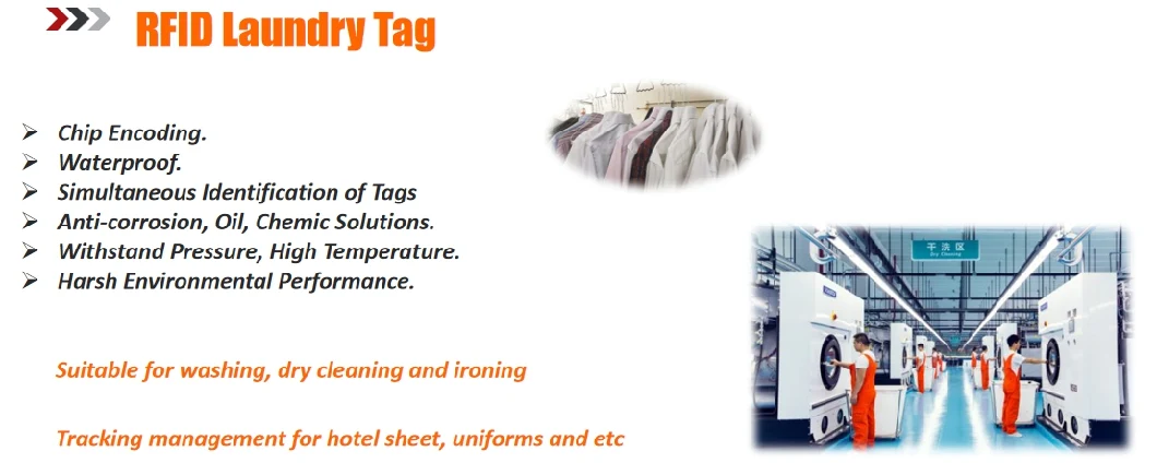 Textile Tracking Long Distance Soft Durable Flexible Waterproof UHF RFID Silicone Laundry Tag