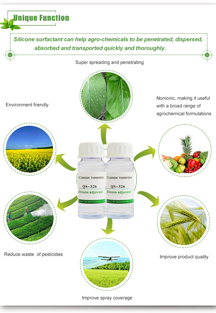 Liquid Pesticide Additive Organic Low Foam Silicone Surfactant for Agricultural