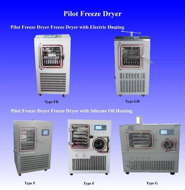 Air Cooled Silicon Oil Heating Vial Sealing Pilot Freeze Dryer