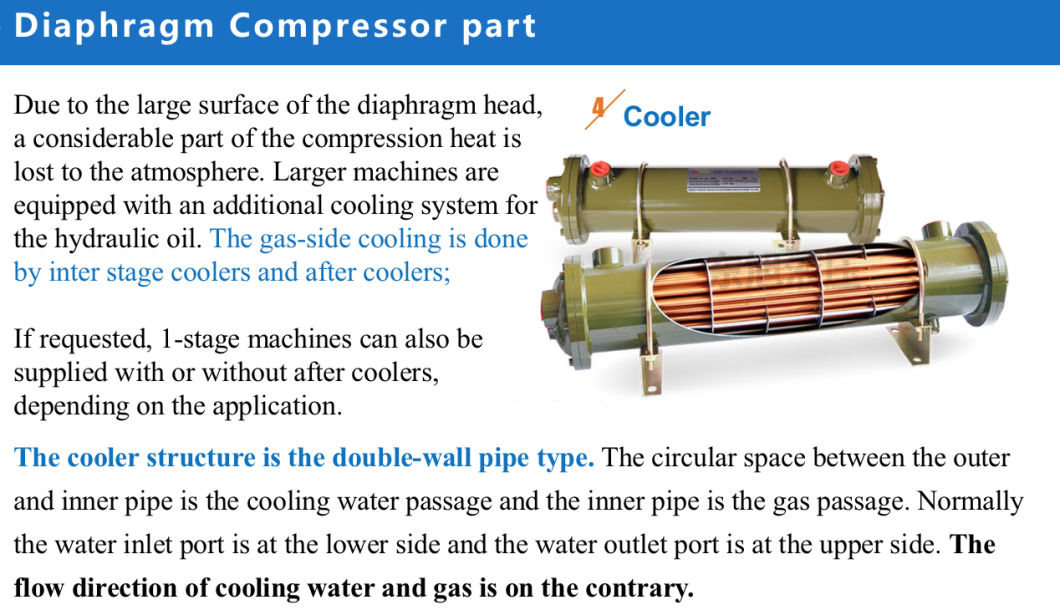 100nm3 500bar H2 Gas Station Compressor Oil Free Hydrogen Gas Diaphragm Piston Compressor