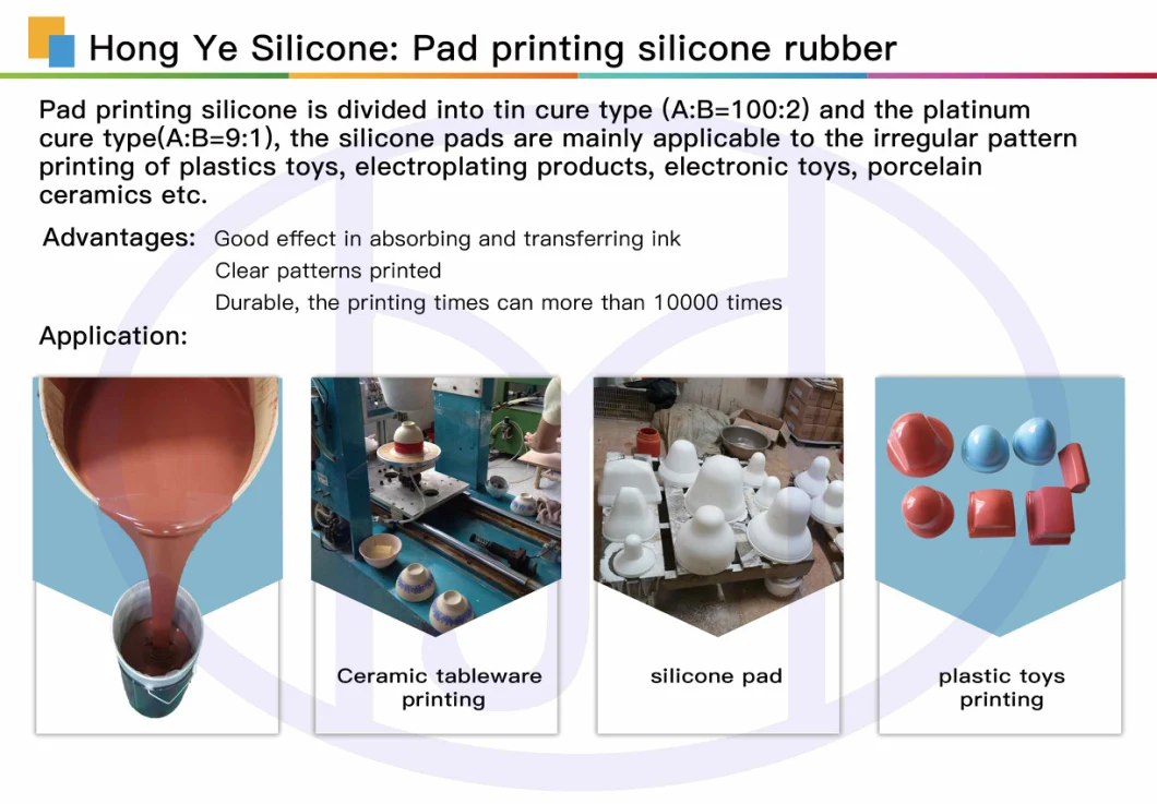 Pad Printing Silicone for Ceramic Making Tiny Pattern Liquid Silicone Rubber
