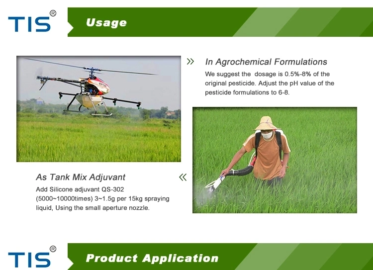 QS-302 Silicone Wetting Spray Adjuvant Pesticide Oil Adjuvant Agricultural Silicone Spray Adjuvant/Silicone Sticker /Silicone Additive/Wetting Agent (Spreader)