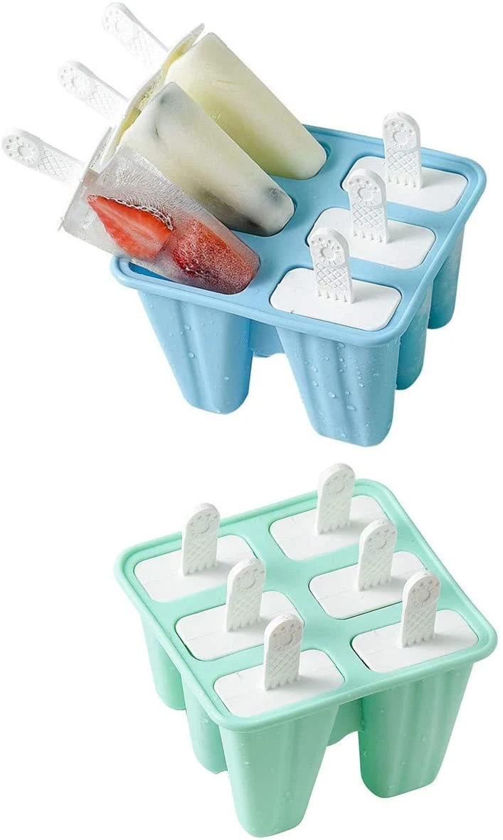 Silicone Popsicles Molds for Kids Reusable Easy Release Cakesicle Molds Silicone with 50 Wooden Sticks