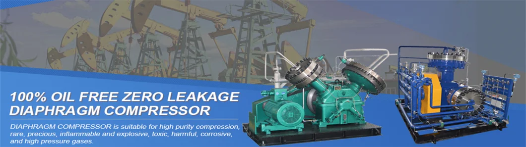 Oil Field Gas Station Industry Reciprocating Compressor Hydrogen Gas Compressor (G3V-80/13~150)