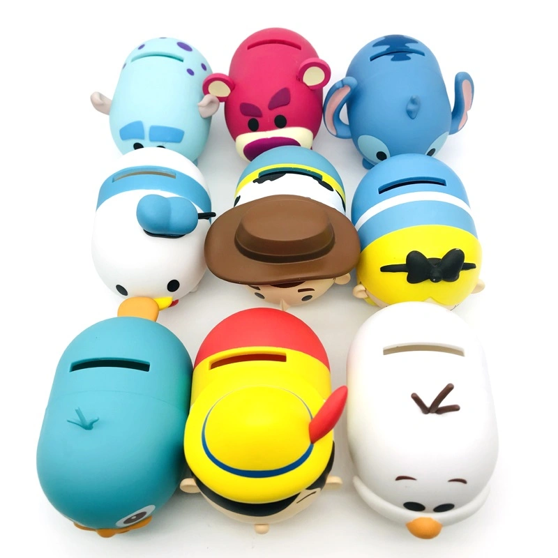 OEM Custom Funny Kids Cartoon Animal Pig Bird Chicken Shapes ABS Plastic Piggy Bank Toy