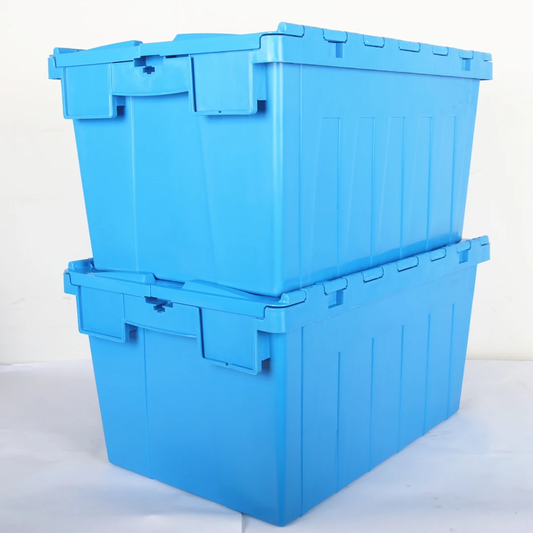 600X400 New PP Stacking and Nesting Plastic Hinged Lids Storage Shipping Boxes