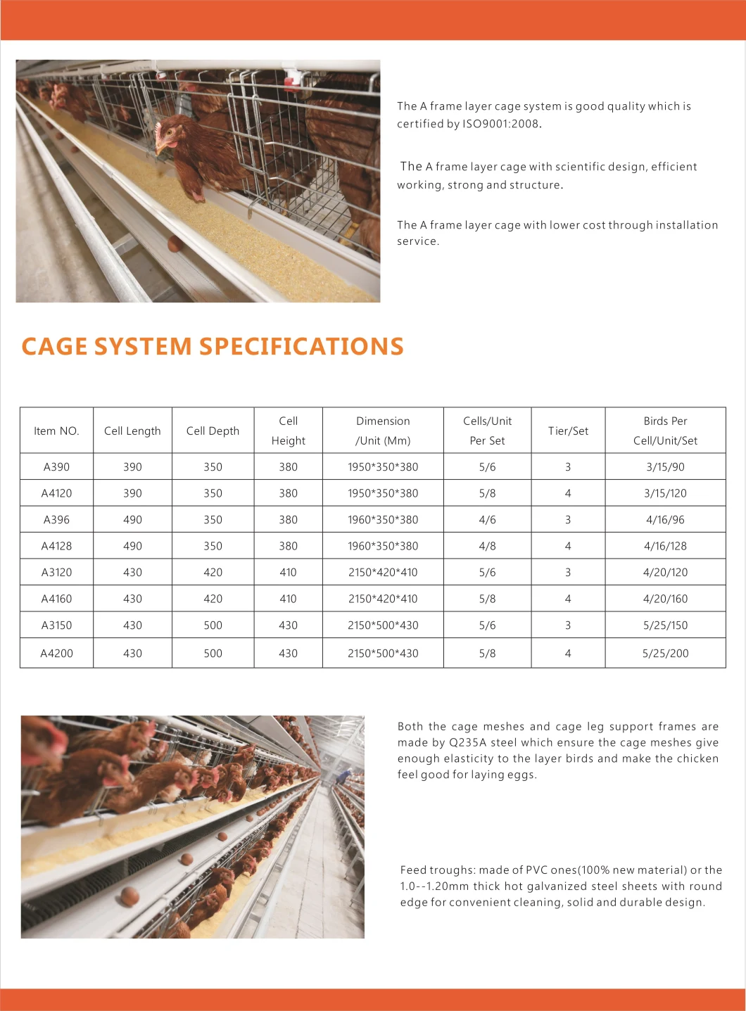 Hot Sale Layer, Broiler, Pullet Chicken Cage Equipment for Chicken House