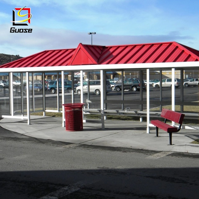 Modern Steel Structure Bus Stop Shelter Design Smoking Shelter