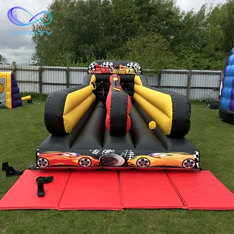 Factory Direct Supply Inflatable Bungee Run 2-Lane Bungee Run Inflatable Adult Sport Game