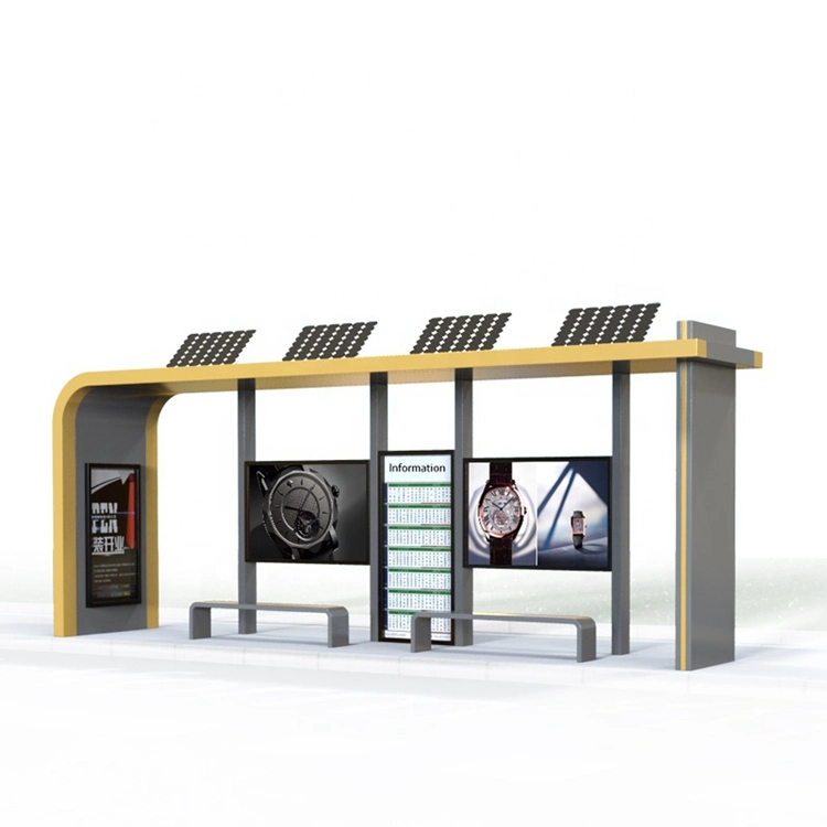Solar Bus Shelter and Smart Bus Real Aluminum Bus Shelter