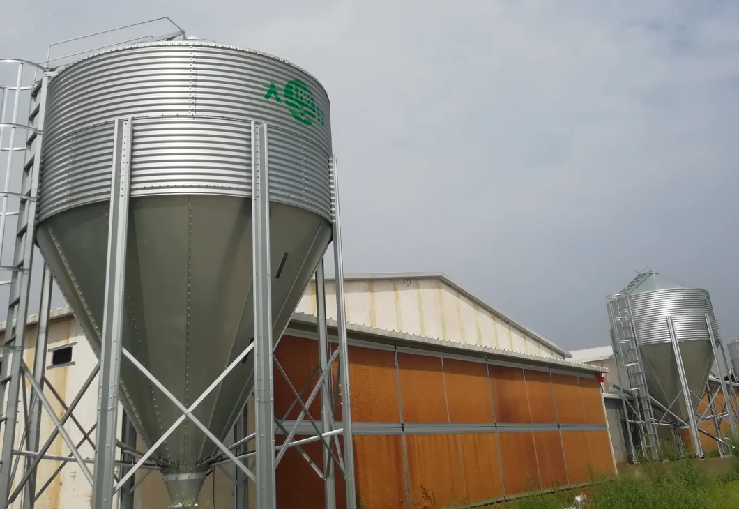 Widely Used Galvanized Steel Silo Poultry Chicken Feed Silo Cost for Sale
