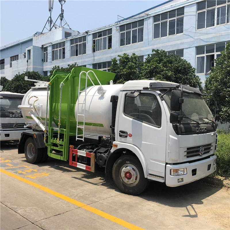 4X2 Dongfeng 6 Cubic Waste Food Eat Hutch Garbage Truck for Sale