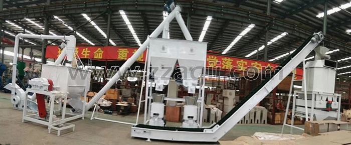 Small Flat Die Livestock Chicken Duck Feed Processing Line for Poultry Food