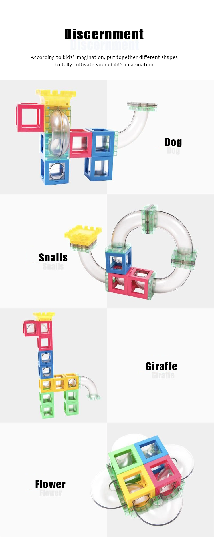 3D Magnetic Marble Run Building Set Toys