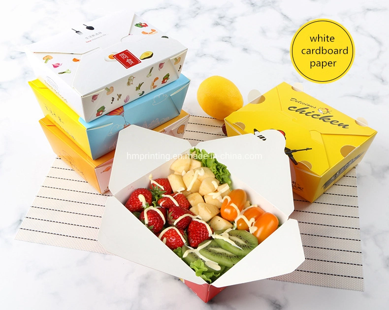 Wholesale Disposable Cardboard Paper Take Away Fried Chicken Packaging Boxes with Custom Logo Printing