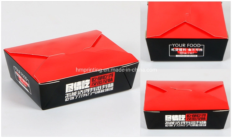 Wholesale Disposable Cardboard Paper Take Away Fried Chicken Packaging Boxes with Custom Logo Printing