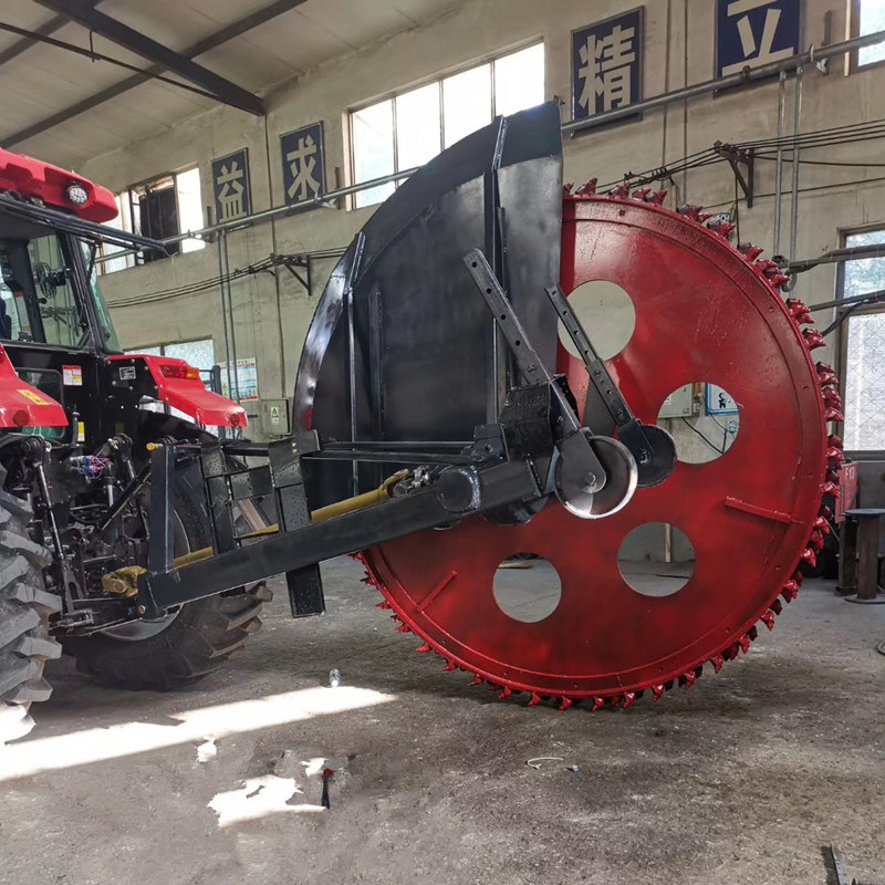 Diesel Engine Slotting Trenching 400m/H Rock Asphalt Disc Trencher Wheels Tractor Ditcher