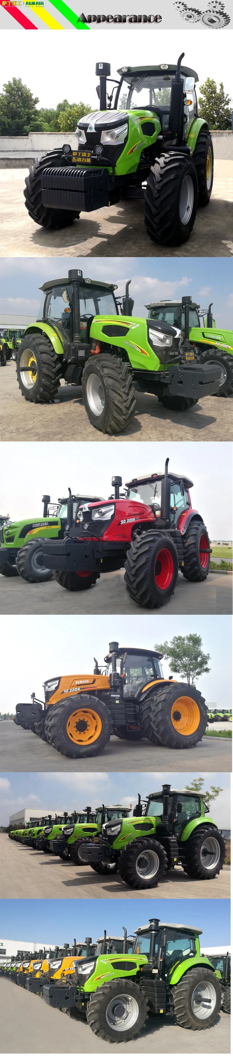 Certified Large Power Tractor 200HP 220HP Farm/Agricultural Transportion Construction Tractor