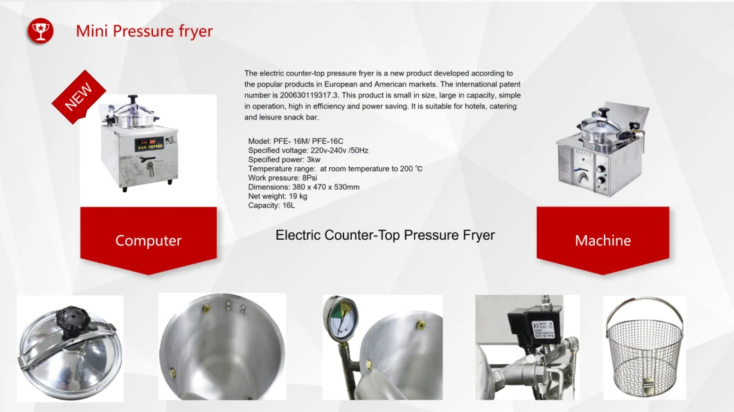 for Fast Food Used Mijiagao Pressure Fryer/Chicken Pressure Fryer Machine/Commercial Chicken Pressure Fryer